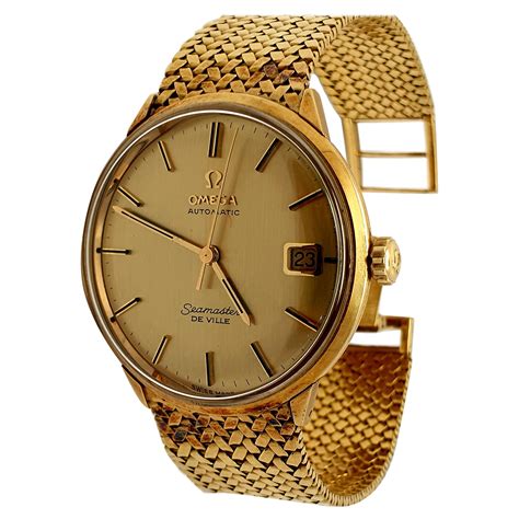 omega deville gold plated watch|omega de ville vintage gold.